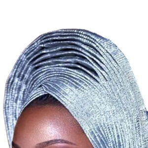 Silver luxury  Gele Party Headtir